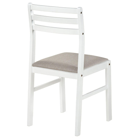 Sykes White/Beige Ladder Back Side Chair, Set of 2 from Coaster - Luna Furniture