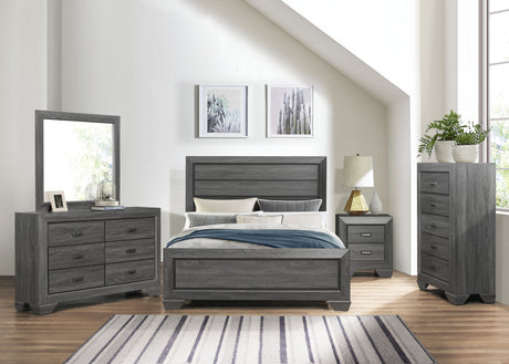 Beechnut Gray Queen Panel Bed from Homelegance - Luna Furniture