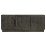 Dennis Tobacco sideboard buffet, three-door front, white marble top view