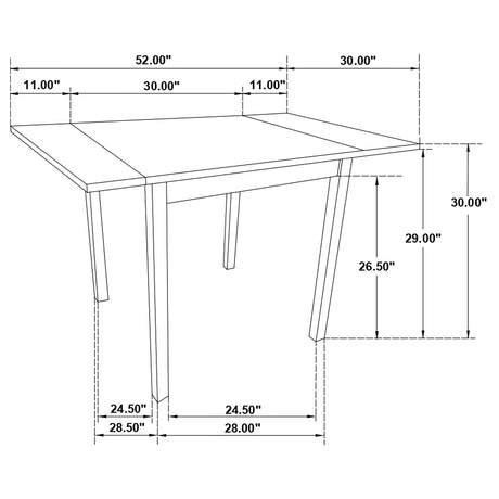 Kelso Cappuccino and Tan 3-Piece Drop Leaf Dining Set from Coaster - Luna Furniture