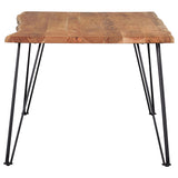 Sherman Natural Acacia and Matte Black Rectangular Dining Table from Coaster - Luna Furniture