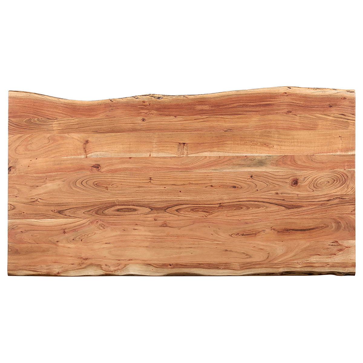 Sherman Natural Acacia and Matte Black Rectangular Dining Table from Coaster - Luna Furniture