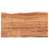 Sherman Natural Acacia and Matte Black Rectangular Dining Table from Coaster - Luna Furniture