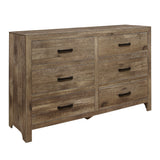 Mandan Weathered Pine 5-Piece Bedroom Set (Queen Bed, Nightstand, Dresser, Mirror, Chest) from Homelegance - Luna Furniture
