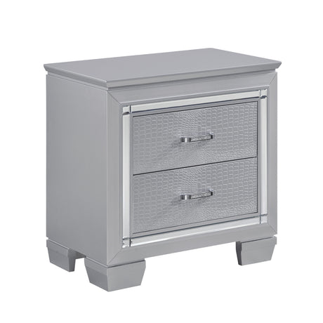 Allura Silver Queen Bed, LED Lighting from Homelegance - Luna Furniture