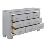 Allura Silver Queen Bed, LED Lighting