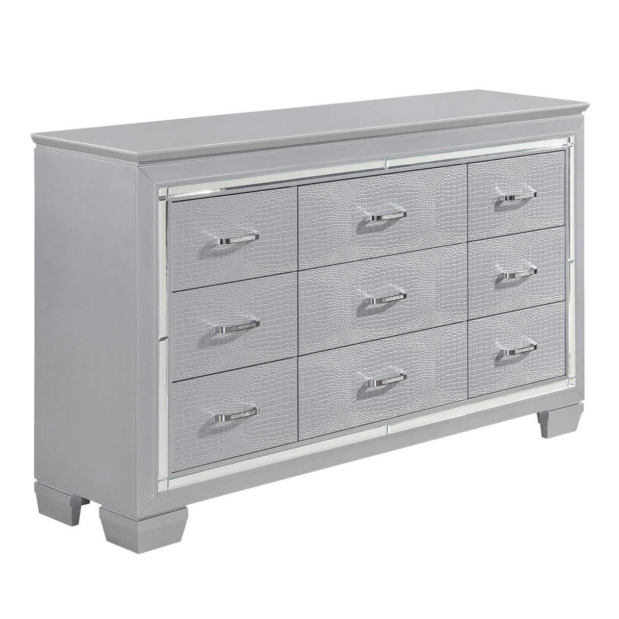 Allura Silver Nightstand from Homelegance - Luna Furniture