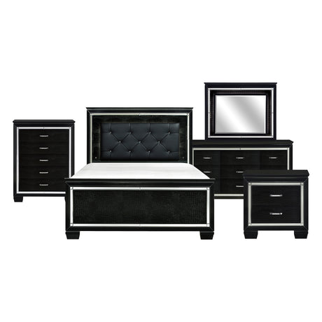Allura Black Vanity Dresser with Mirror from Homelegance - Luna Furniture