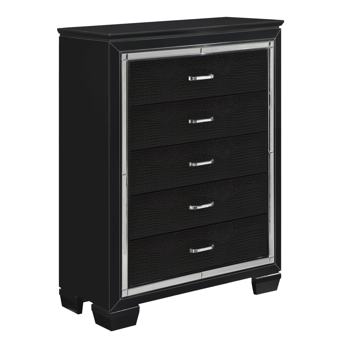 Allura Black Nightstand from Homelegance - Luna Furniture