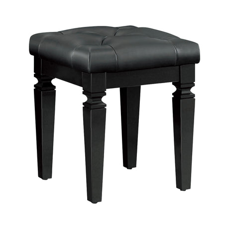 Allura Black 5-Piece Bedroom Set (Queen Bed, Nightstand, Dresser, Mirror, Chest) from Homelegance - Luna Furniture