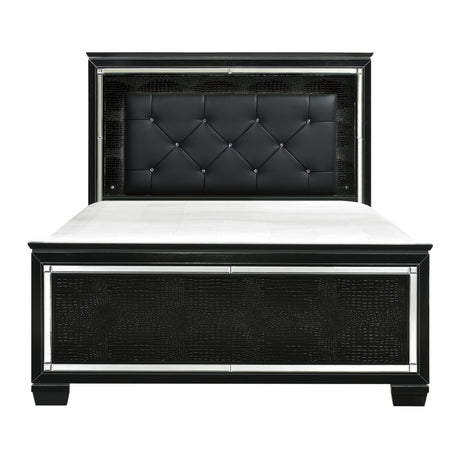 Allura Silver Eastern King Bed, LED Lighting from Homelegance - Luna Furniture