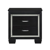 Allura Black Queen Bed, LED Lighting from Homelegance - Luna Furniture