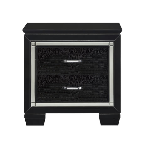 Allura Black Queen Bed, LED Lighting from Homelegance - Luna Furniture