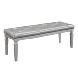 Allura Silver Bedroom Bench from Homelegance - Luna Furniture