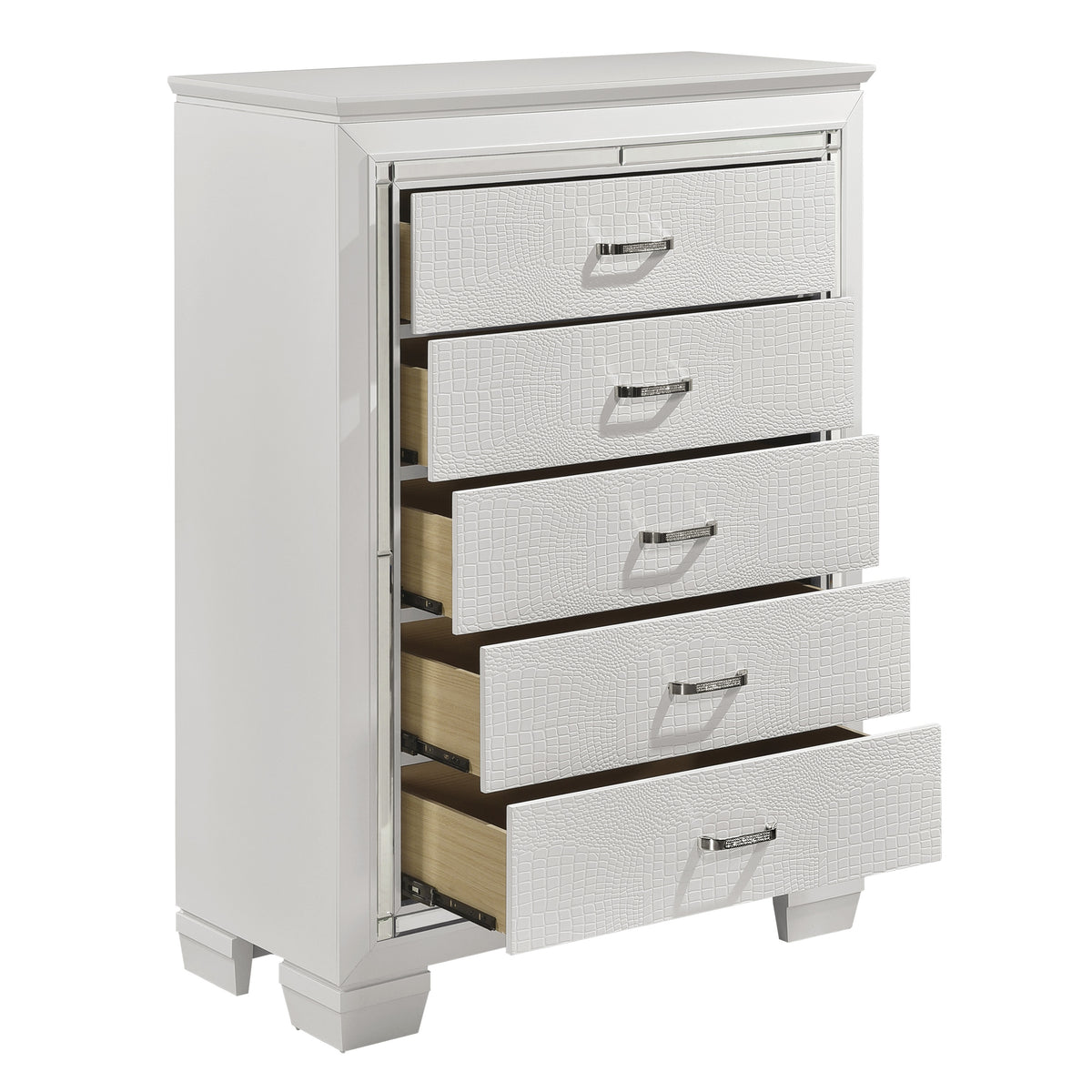 Allura White Nightstand from Homelegance - Luna Furniture