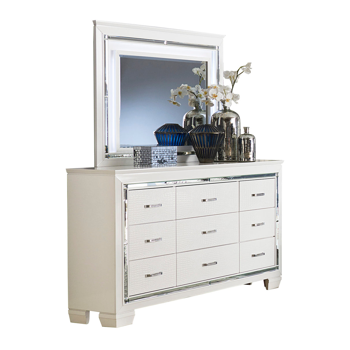 Allura White Dresser from Homelegance - Luna Furniture