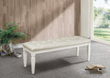 Allura White Bedroom Bench from Homelegance - Luna Furniture