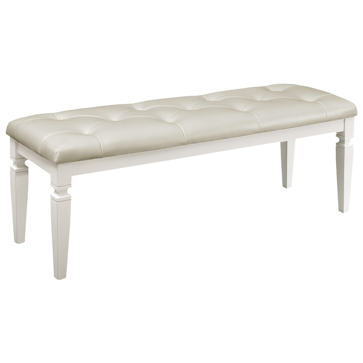 Allura White Bedroom Bench from Homelegance - Luna Furniture