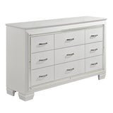 Allura White 5-Piece Bedroom Set (Queen Bed, Nightstand, Dresser, Mirror, Chest) from Homelegance - Luna Furniture