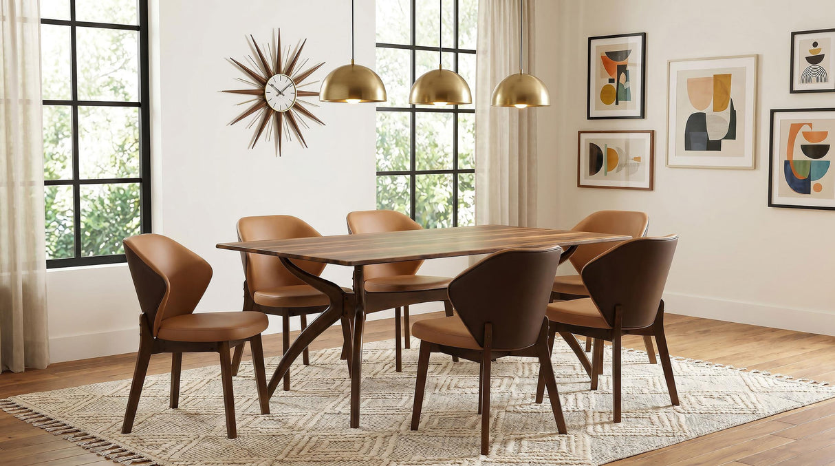 Randolph 79-inch Smart Top Rectangular Dining Table Sheesham and Brown from Coaster - Luna Furniture
