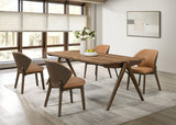 Randolph Sheesham/Brown 5-Piece Rectangular Dining Set from Coaster - Luna Furniture