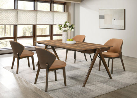 Randolph Sheesham/Brown 5-Piece Rectangular Dining Set from Coaster - Luna Furniture