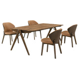Randolph Sheesham/Brown 5-Piece Rectangular Dining Set from Coaster - Luna Furniture