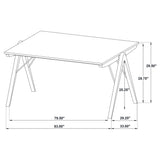 Randolph Sheesham/Brown 79-inch Rectangular Dining Table from Coaster - Luna Furniture