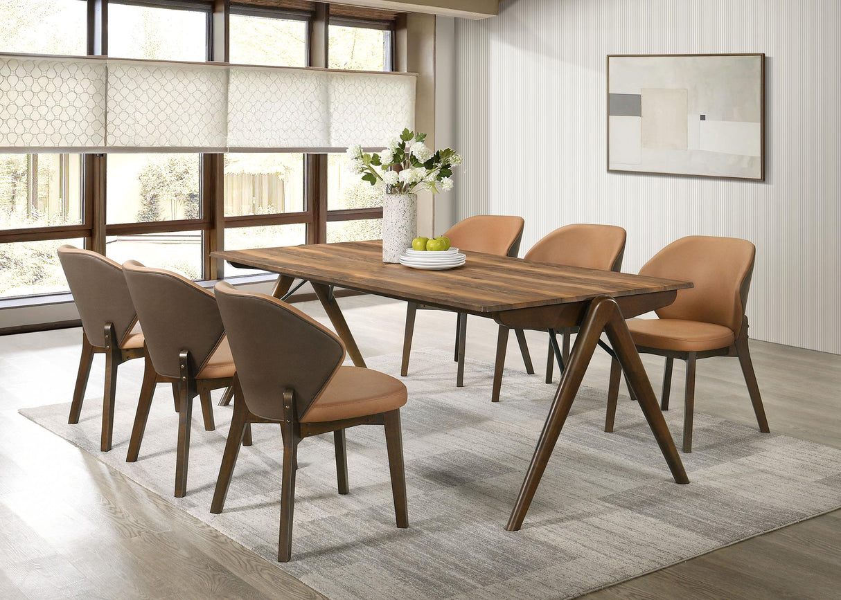Randolph Sheesham/Brown 79-inch Rectangular Dining Table from Coaster - Luna Furniture