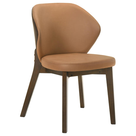 Randolph Butterscotch/Brown Dining Side Chair, Set of 2 from Coaster - Luna Furniture