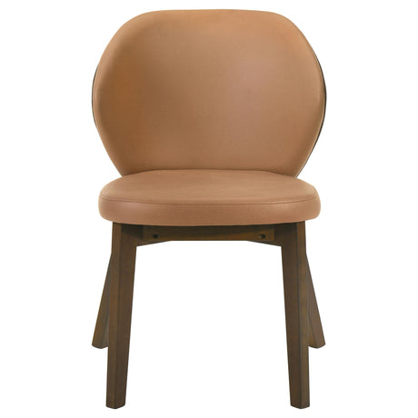 Randolph Butterscotch/Brown Dining Side Chair, Set of 2 from Coaster - Luna Furniture