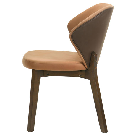 Randolph Butterscotch/Brown Dining Side Chair, Set of 2 from Coaster - Luna Furniture