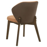 Randolph Butterscotch/Brown Dining Side Chair, Set of 2 from Coaster - Luna Furniture