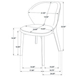 Randolph Butterscotch/Brown Dining Side Chair, Set of 2 from Coaster - Luna Furniture