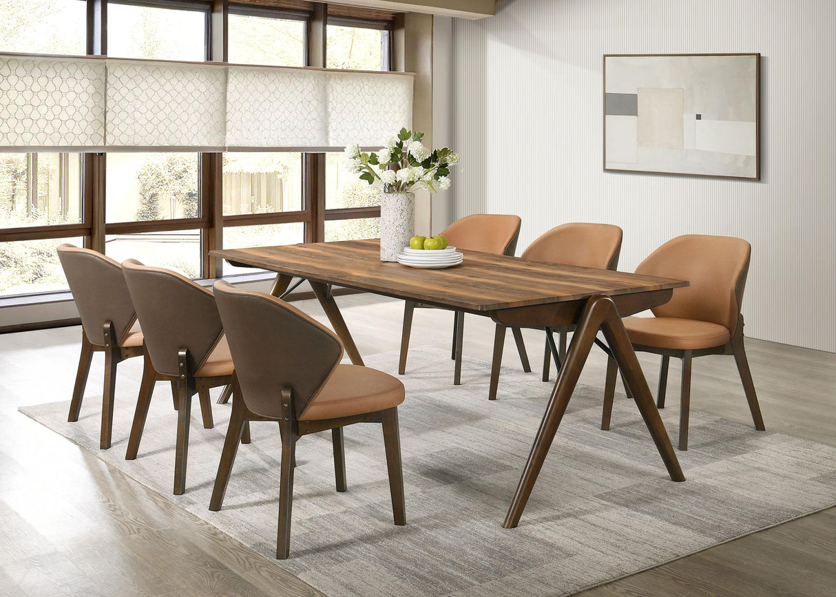 Randolph Butterscotch/Brown Dining Side Chair, Set of 2 from Coaster - Luna Furniture