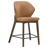 Randolph Butterscotch and Brown Upholstered Counter Height Chair, Set of 2 from Coaster - Luna Furniture