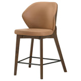 Randolph Butterscotch and Brown Upholstered Counter Height Chair, Set of 2 from Coaster - Luna Furniture