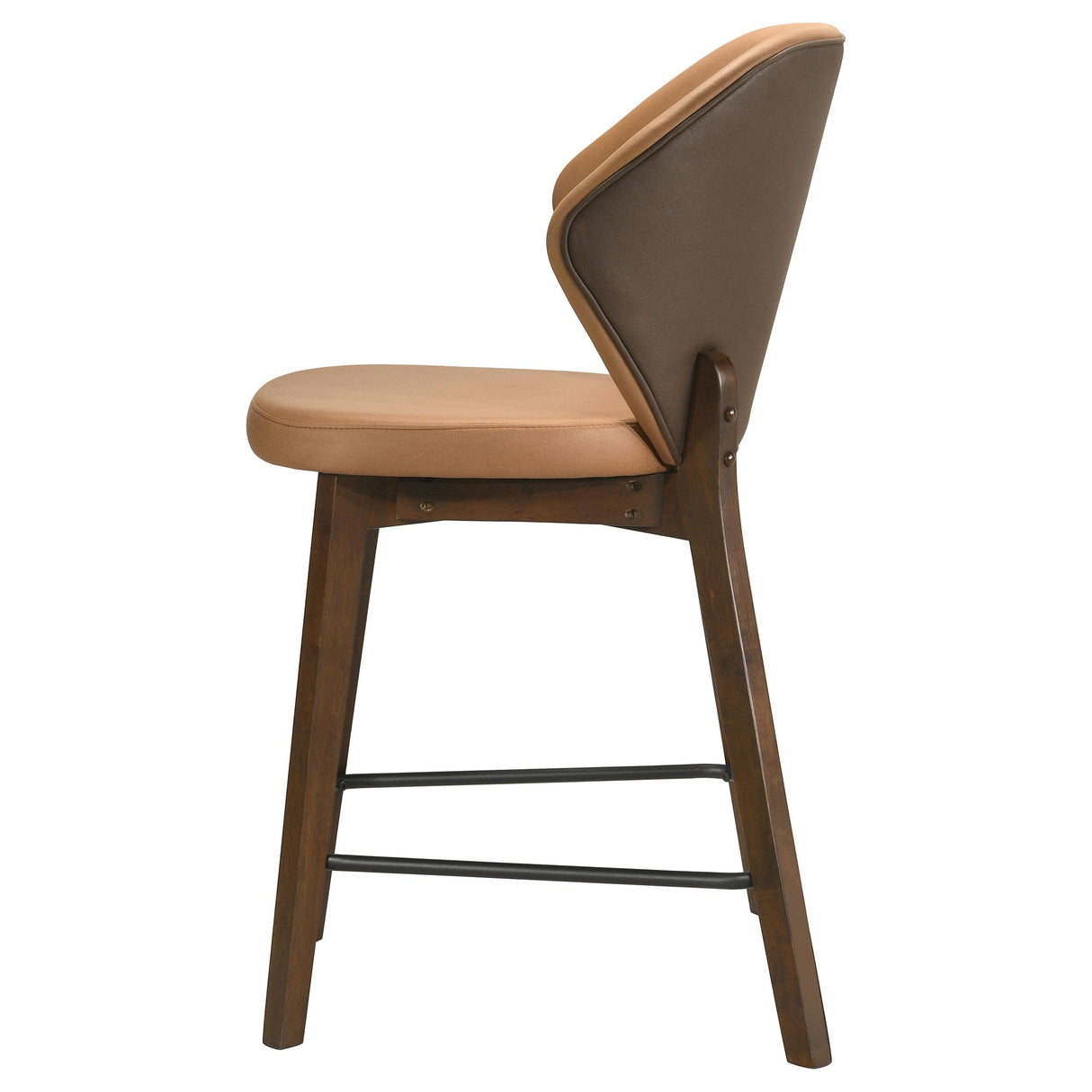 Randolph Butterscotch and Brown Upholstered Counter Height Chair, Set of 2 from Coaster - Luna Furniture