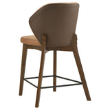 Randolph Butterscotch and Brown Upholstered Counter Height Chair, Set of 2 from Coaster - Luna Furniture
