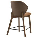 Randolph Butterscotch and Brown Upholstered Counter Height Chair, Set of 2 from Coaster - Luna Furniture