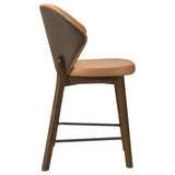 Randolph Butterscotch and Brown Upholstered Counter Height Chair, Set of 2 from Coaster - Luna Furniture