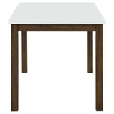 Merrin Off White and Walnut 7-Piece 55-inch Rectangular Dining Set from Coaster - Luna Furniture