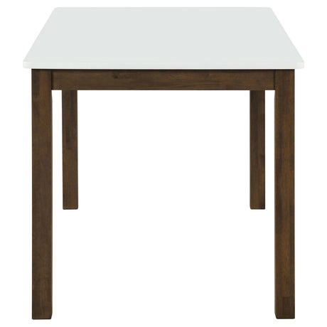 Merrin Off White and Walnut 7-Piece 55-inch Rectangular Dining Set from Coaster - Luna Furniture