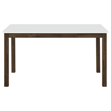 Merrin White/Walnut 55-inch Rectangular Dining Table from Coaster - Luna Furniture