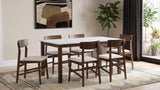Merrin White/Walnut 55-inch Rectangular Dining Table from Coaster - Luna Furniture