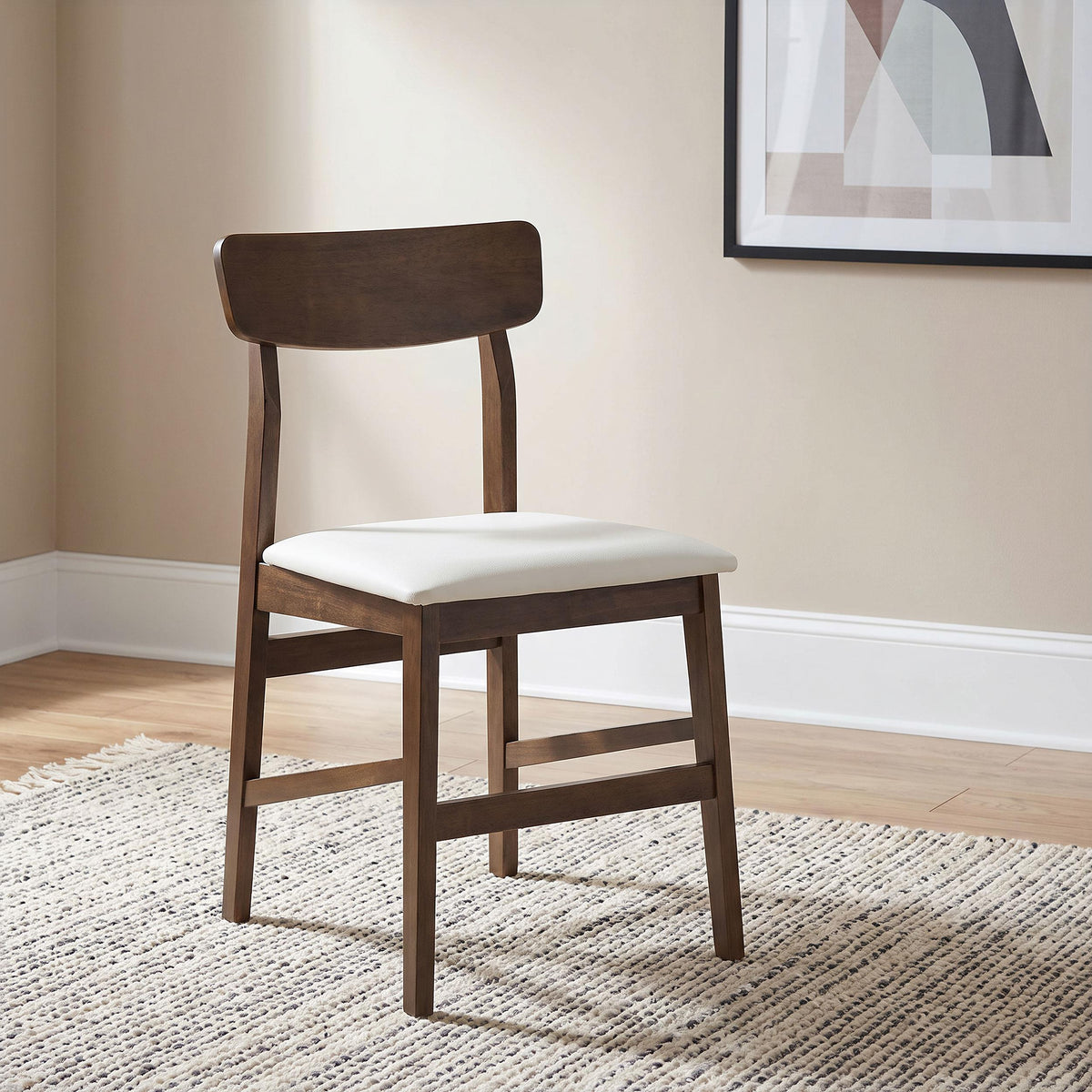 Merrin Off White and Walnut Dining Side Chair, Set of 2 from Coaster - Luna Furniture