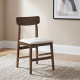 Merrin Off White and Walnut Dining Side Chair, Set of 2 from Coaster - Luna Furniture