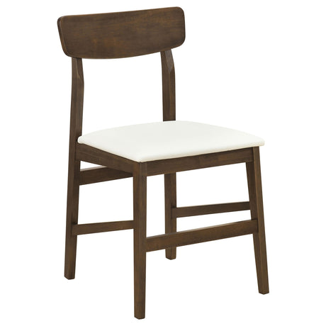 Merrin Off White and Walnut Dining Side Chair, Set of 2 from Coaster - Luna Furniture