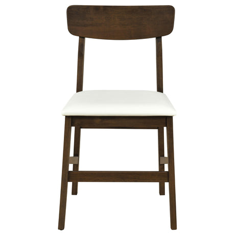 Merrin Off White and Walnut Dining Side Chair, Set of 2 from Coaster - Luna Furniture