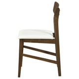 Merrin Dining Side Chair Off White and Walnut (Set of 2) from Coaster - Luna Furniture
